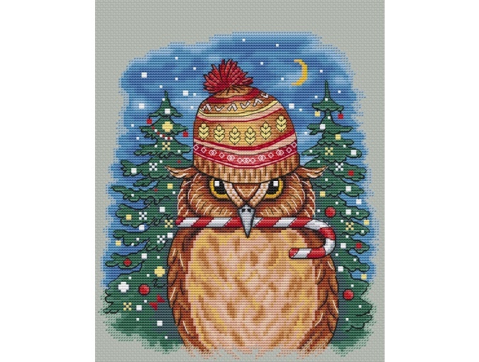 Christmas Owl Cross Stitch Pattern фото 1