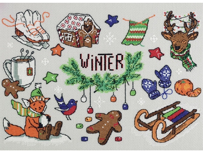 Winter in Your Pocket Cross Stitch Kit фото 1