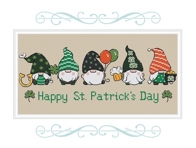 Happy St Patricks Day Cross Stitch Pattern фото 1
