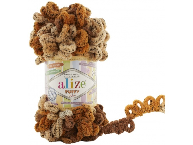 Alize Puffy Color, 100% Micropolyester 5 Skein Value Pack, 500g фото 36