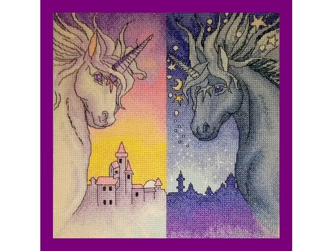Unicorns Guardians of Time: Dawn and Night Cross Stitch Pattern фото 2