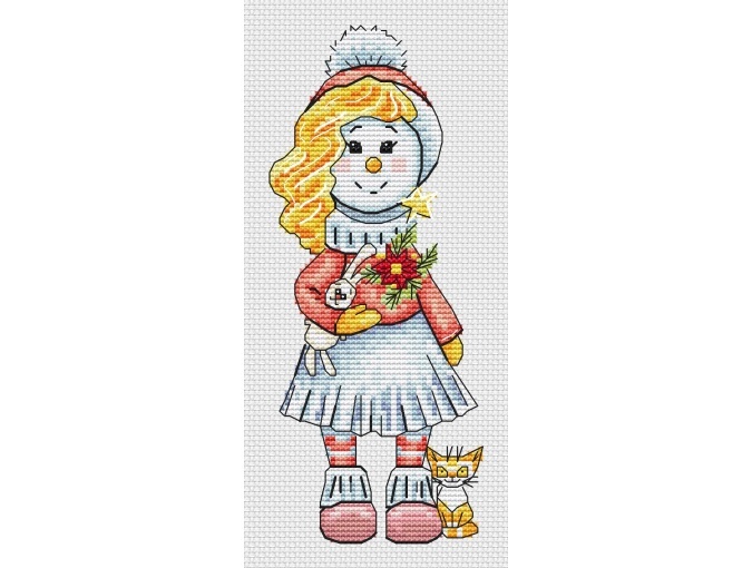 Snowgirl Cross Stitch Pattern фото 2