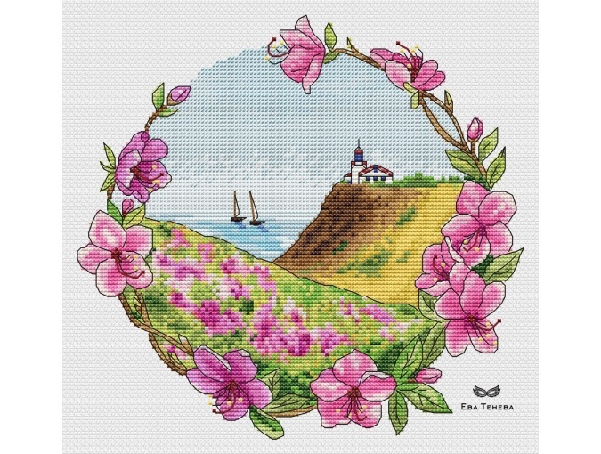 Blooming Hills Cross Stitch Pattern фото 1