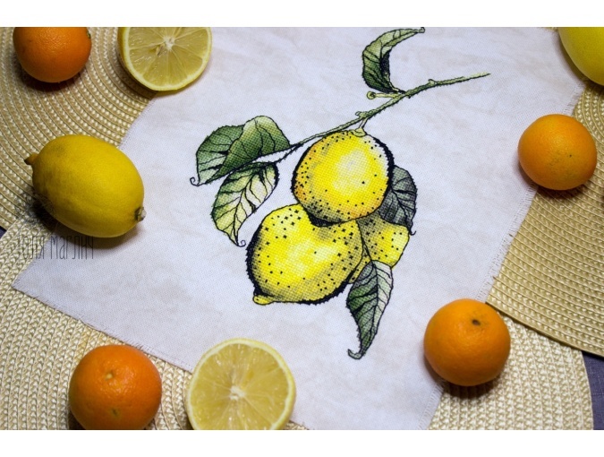 Sicilian Lemons Cross Stitch Pattern фото 5