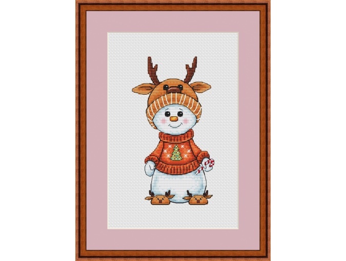 Snowman Deer Cross Stitch Pattern фото 5