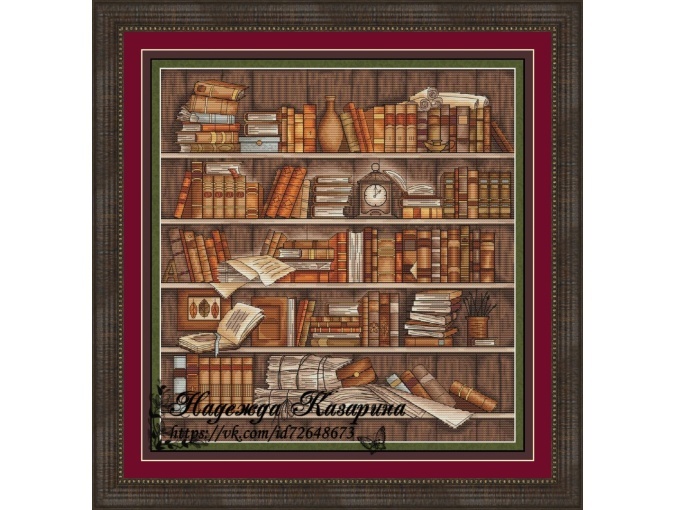 Bookshelf Cross Stitch Chart фото 1
