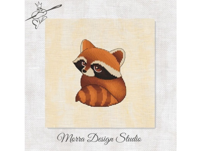 Red Panda Cross Stitch Pattern фото 1