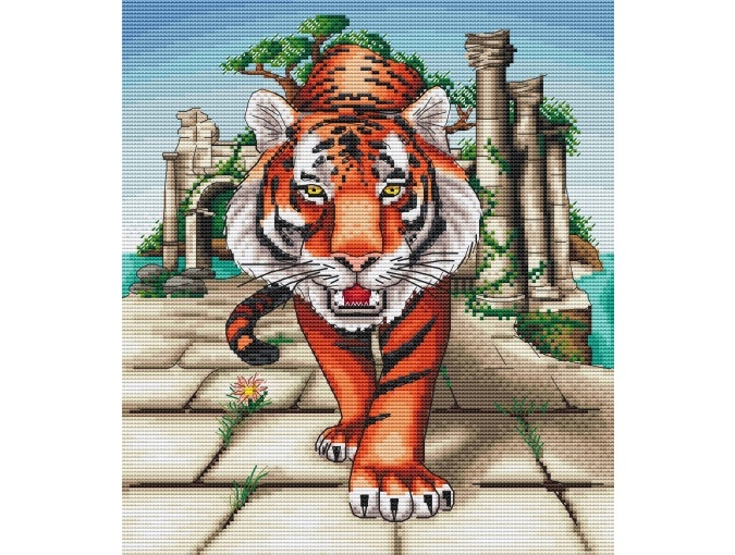Forest Tiger Cross Stitch Pattern