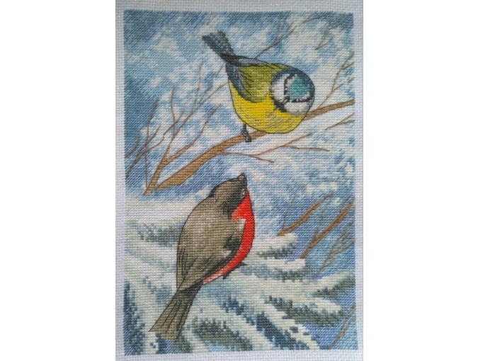 Winter. Birds Cross Stitch Pattern фото 2