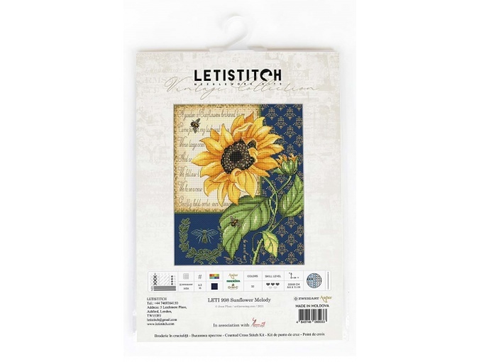 Sunflower Melody Cross Stitch Kit фото 2