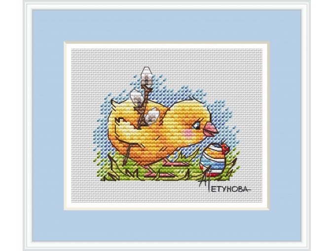 Easter Chick Cross Stitch Pattern фото 1