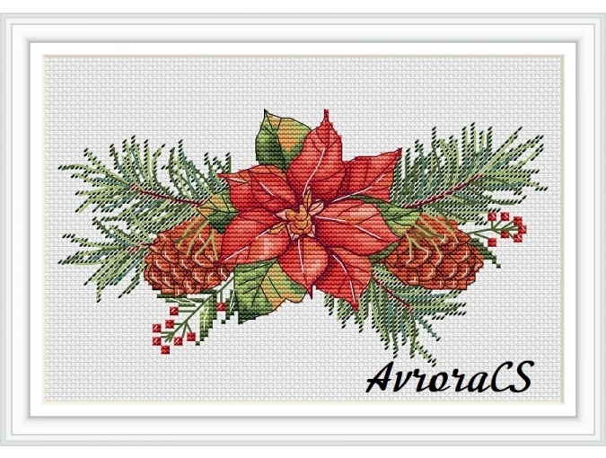 Christmas Star Cross Stitch Pattern фото 1
