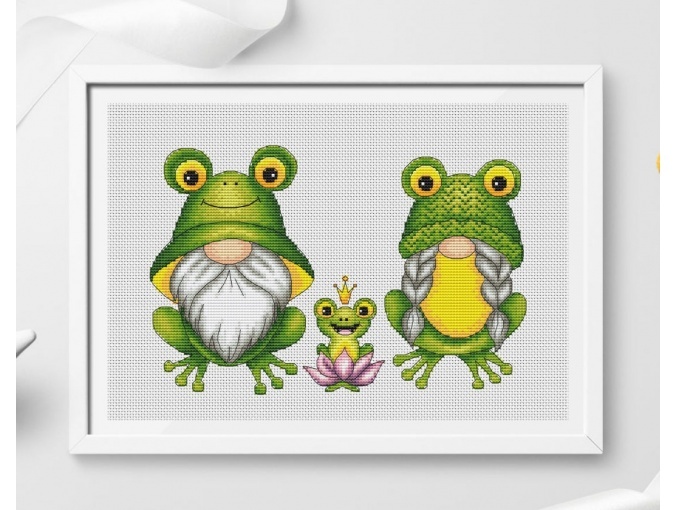 Frog Gnomes Cross Stitch Pattern фото 3