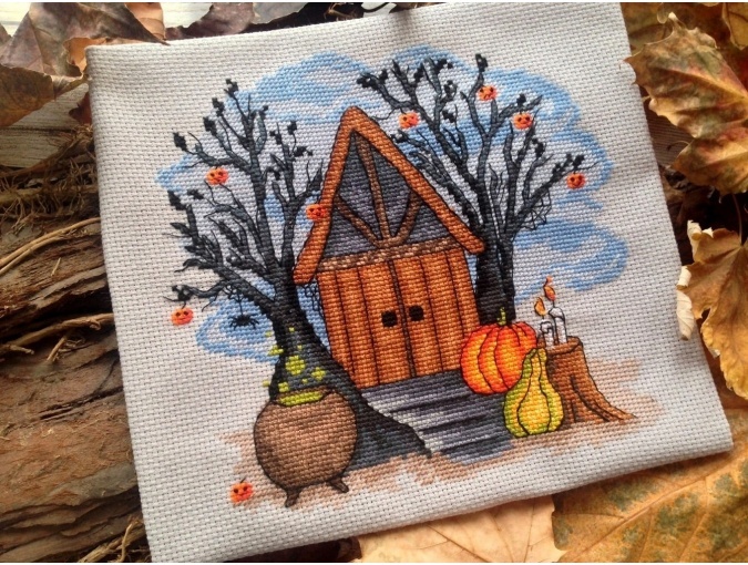 Witch's House in October Cross Stitch Pattern фото 2