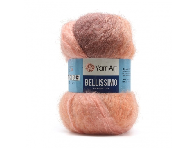 YarnArt Bellissimo 13% mohair, 67% acrylic, 4% polyamide, 16% polyester, 3 Skein Value Pack, 450g фото 1