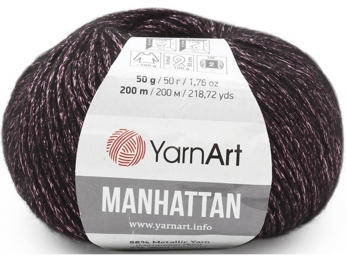 YarnArt Manhattan 7% wool, 7% viscose, 56% metallic, 30% acrylic, 10 Skein Value Pack, 500g фото 7