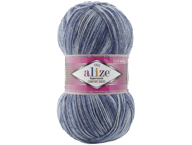 Alize Superwash Comfort Socks 75% wool, 25% polyamide 5 Skein Value Pack, 500g фото 31