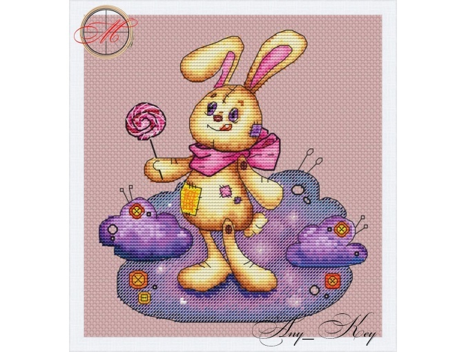 Candy Bunny Cross Stitch Pattern фото 1