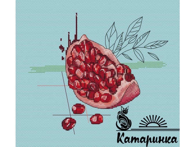 A Pomegranate Cross Stitch Pattern фото 1