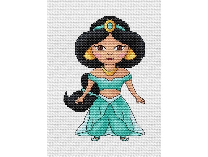 Oriental Princess Cross Stitch Pattern фото 1