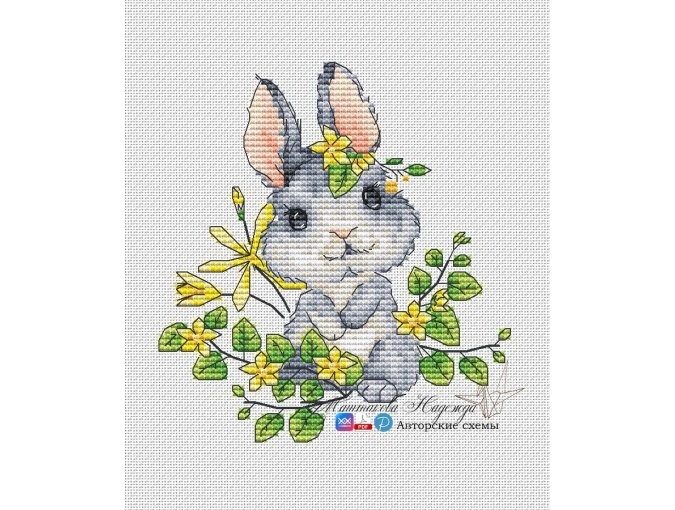 Spring Hurly-burly. Bunny 1 Cross Stitch Pattern фото 1