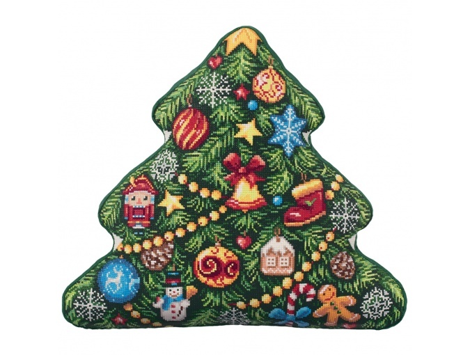 Christmas Tree Cushion Front Cross Stitch Kit фото 1