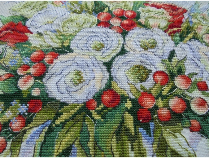Scarlet Bouquet Cross Stitch Pattern фото 23