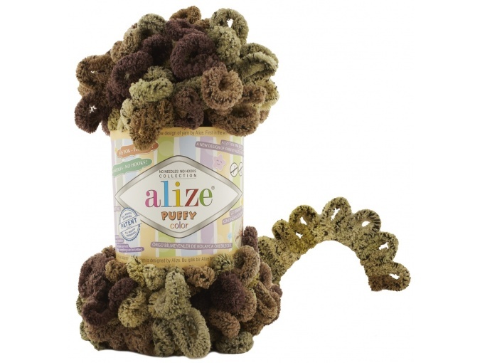 Alize Puffy Color, 100% Micropolyester 5 Skein Value Pack, 500g фото 40