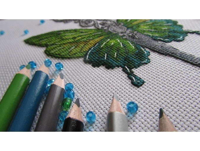 Heron Scissors Cross Stitch Pattern фото 7