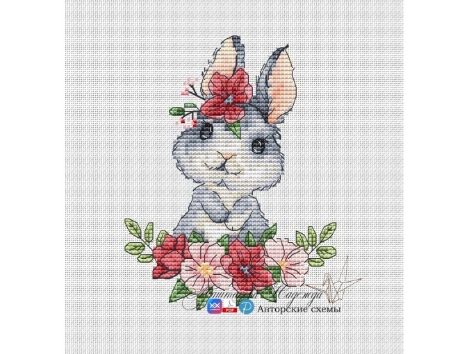 Spring Hurly-burly. Bunny 2 Cross Stitch Pattern фото 1