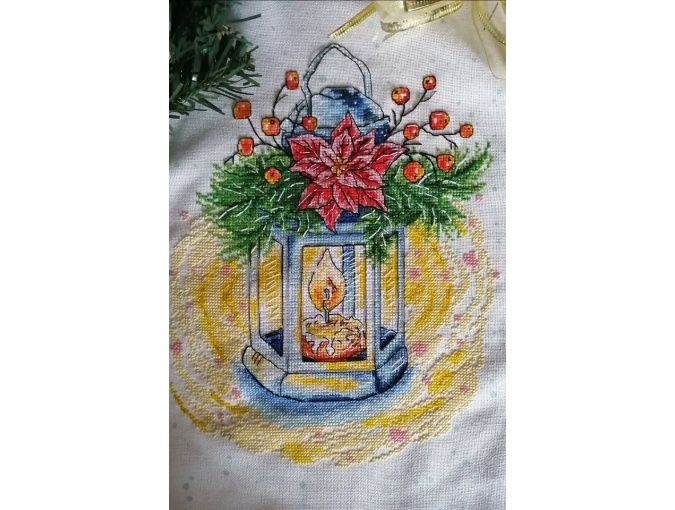 A Christmas Lamp Cross Stitch Pattern фото 4
