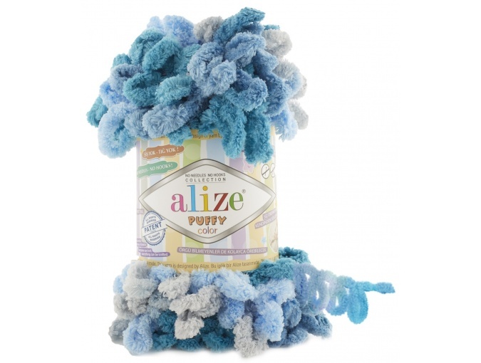 Alize Puffy Color, 100% Micropolyester 5 Skein Value Pack, 500g фото 16