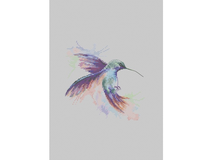 Hummingbird Cross Stitch Pattern фото 1