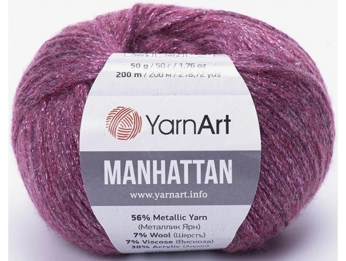 YarnArt Manhattan 7% wool, 7% viscose, 56% metallic, 30% acrylic, 10 Skein Value Pack, 500g фото 6