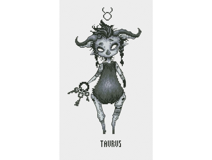 Horoscope. Taurus Cross Stitch Pattern фото 1