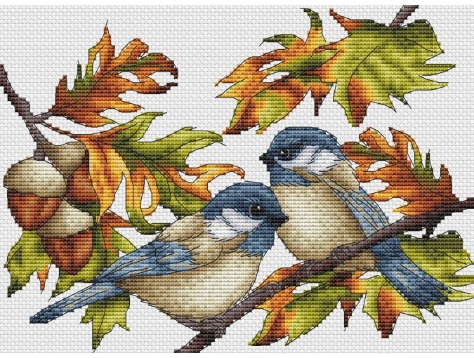 Forest Inhabitants. Hardworking Birds Cross Stitch Pattern фото 1