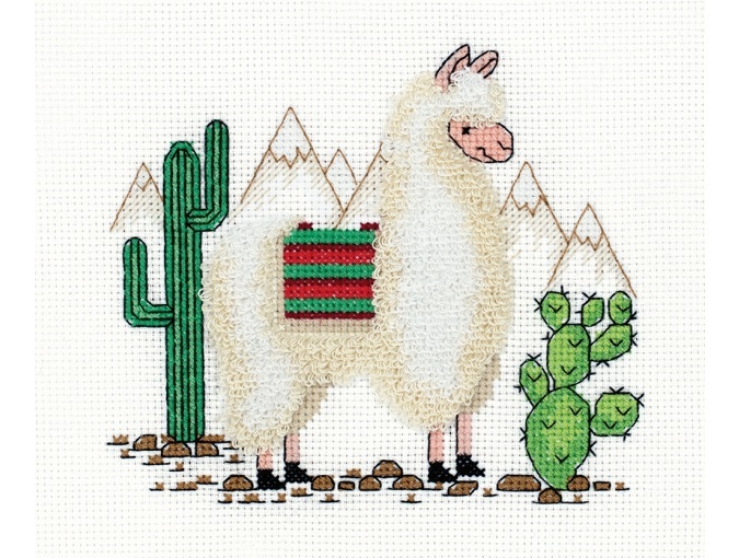 White Llama Cross Stitch Kit фото 1