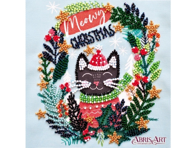 Meow Christmas Bead Embroidery Kit фото 1