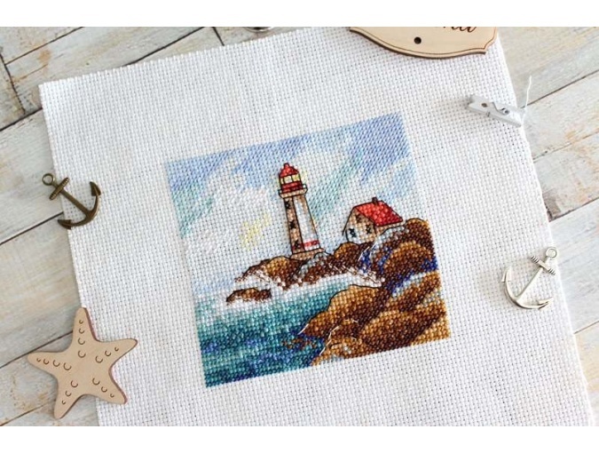 Seascape with Lighthouse Cross Stitch Kit фото 2