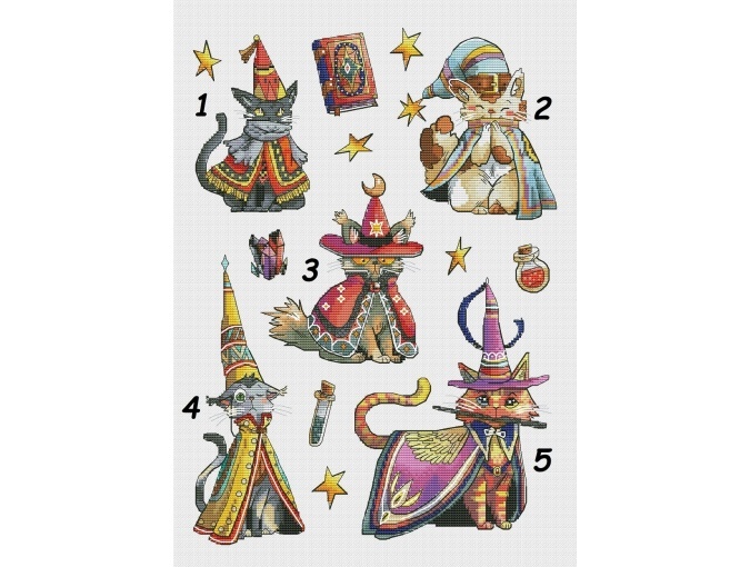 Cats Mages Cross Stitch Pattern фото 1