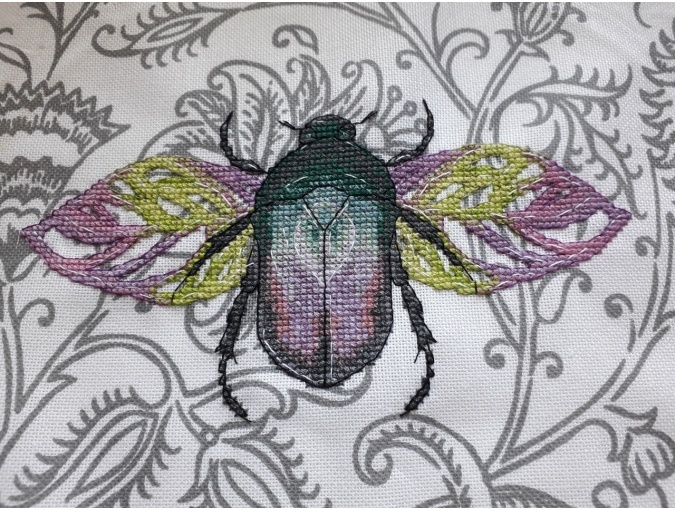 Rainbow Beetle Cross Stitch Pattern фото 2