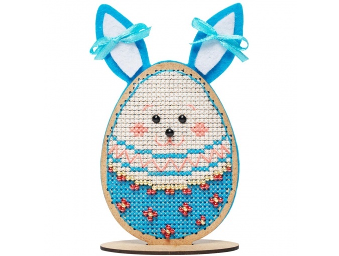 Blue Easter Bunny Cross Stitch Kit фото 1