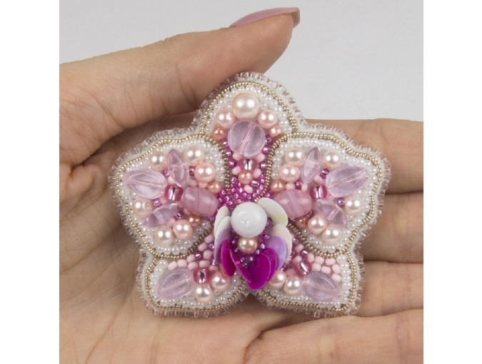 Orchid Brooch Embroidery Kit фото 2