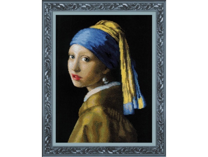 Girl with a Pearl Earring Cross Stitch Kit фото 1