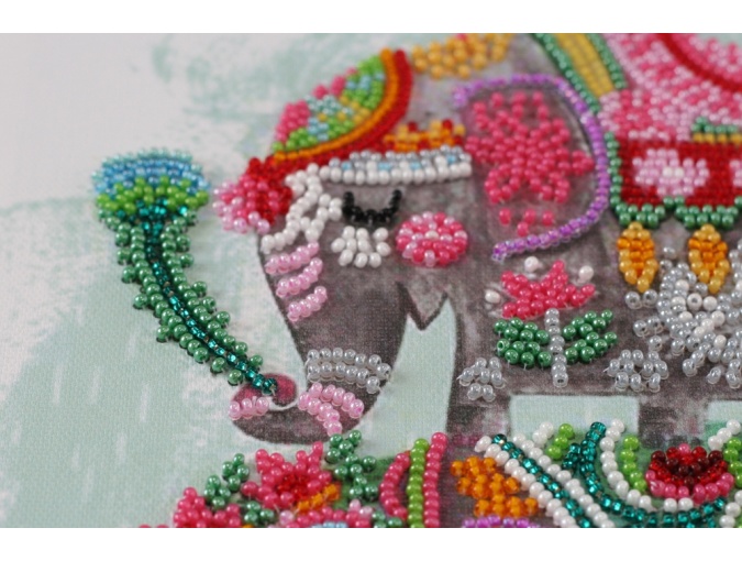 Three Elephants for Happiness Bead Embroidery Kit фото 4