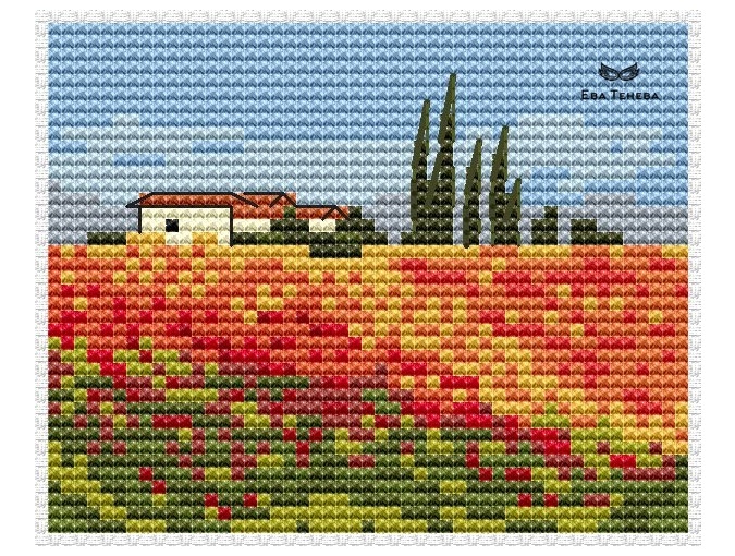 Tuscany Cross Stitch Pattern фото 1