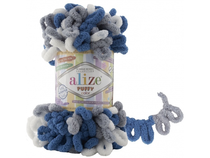 Alize Puffy Color, 100% Micropolyester 5 Skein Value Pack, 500g фото 60