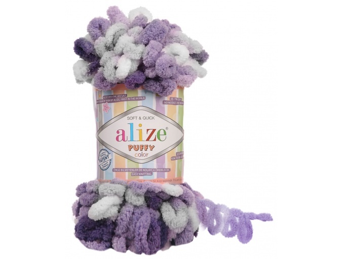 Alize Puffy Color, 100% Micropolyester 5 Skein Value Pack, 500g фото 15