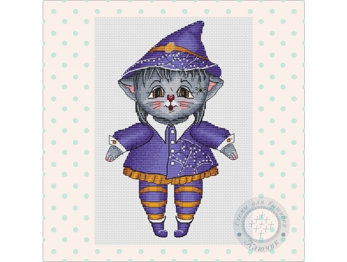 Puppet Kitty Violetta Cross Stitch Pattern фото 1