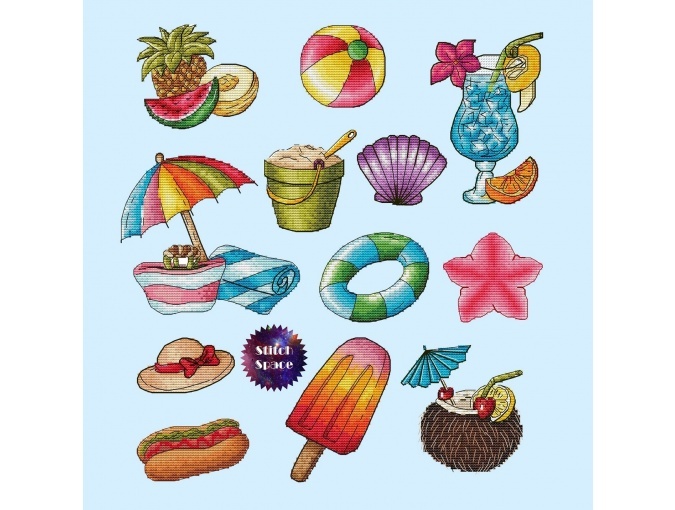Booklet Summer Fun Cross Stitch Pattern фото 1